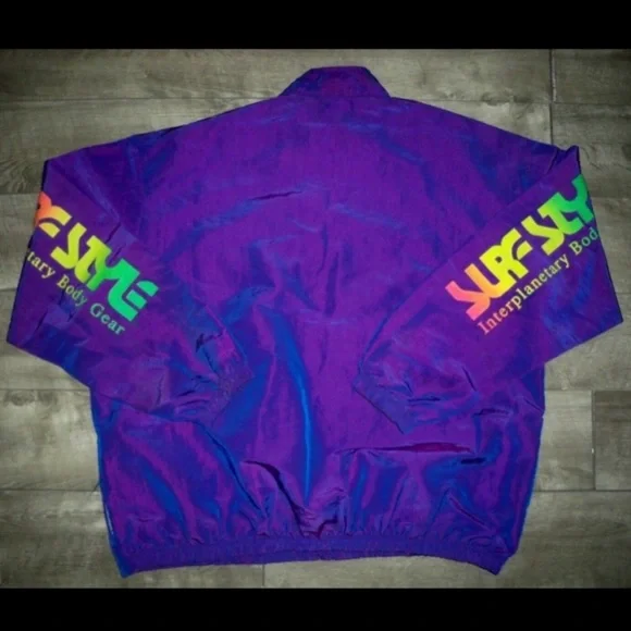 Vtg 80s Surf Style Interplanetary Body Gear Pullover Windbreaker One Size